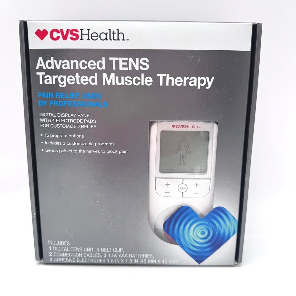 CVS NEW SEALED Health Advanced TENS Targeted Muscle Therapy Unit 15‎ Programs